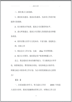 物业公司会计个人精品工作计划.pdf
